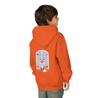 Kids Fox Hoodie - Cozy Winter Window Design