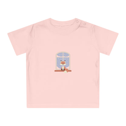 Baby T-Shirt — Cozy Fox at Night Graphic Tee
