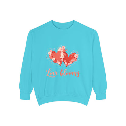 Love Blooms Heart Sweatshirt — Floral Valentine Pullover