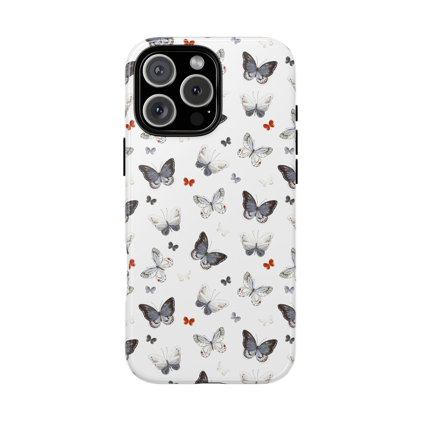 iPhone Butterfly Pattern Tough Phone Case — Protective Floral-Inspired iPhone Case
