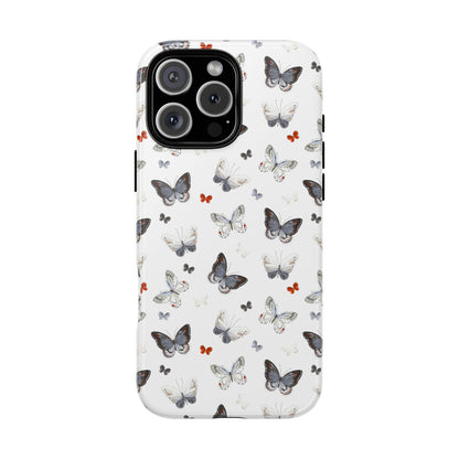 iPhone Butterfly Pattern Tough Phone Case — Protective Floral-Inspired iPhone Case