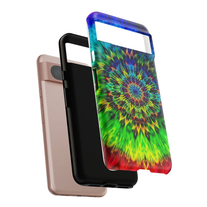 Funda para teléfono Google Psychedelic Tie-Dye Mandala: protección resistente y vibrante