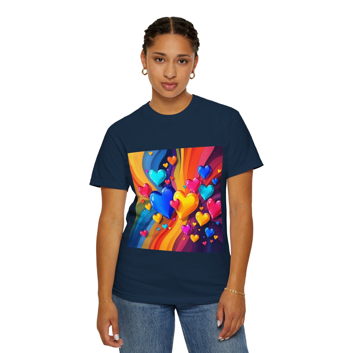 Colorful Heart Rainbow T‑Shirt