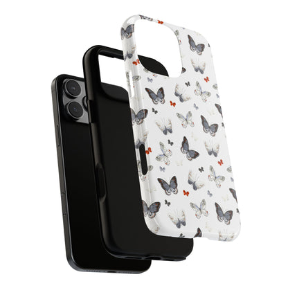 iPhone Butterfly Pattern Tough Phone Case — Protective Floral-Inspired iPhone Case