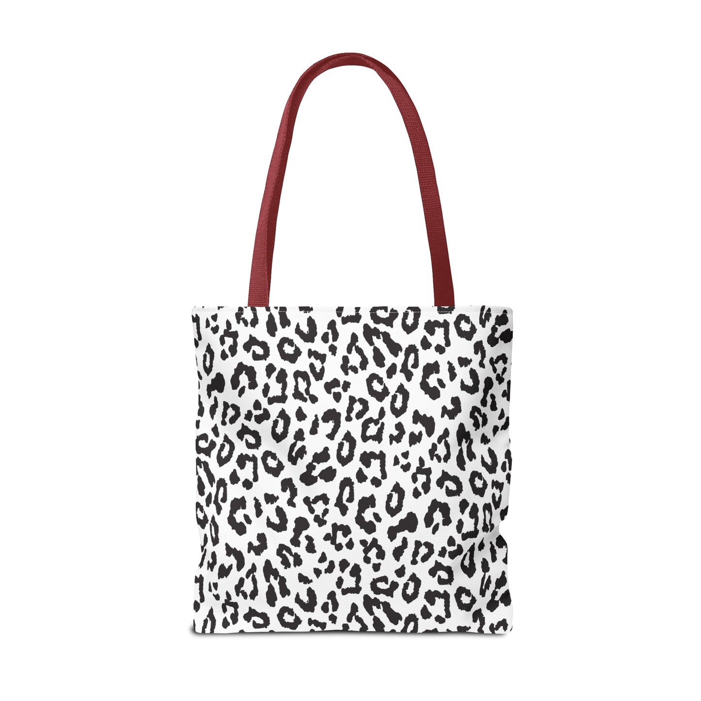 Leopard Print Tote Bag — Black & White All-Over-Print Shopper