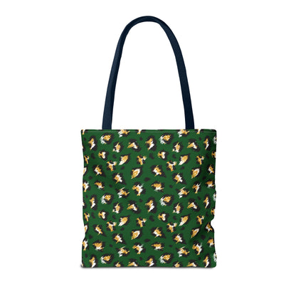 Green Leopard Print Tote Bag – Patterned All-Over-Print Shopper