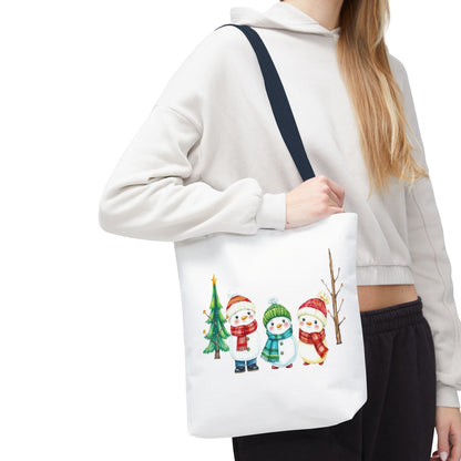 Christmas Snowman Tote Bag — Cute Holiday Winter Market Tote
