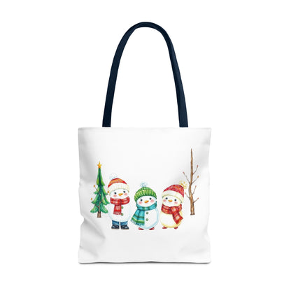 Christmas Snowman Tote Bag — Cute Holiday Winter Market Tote