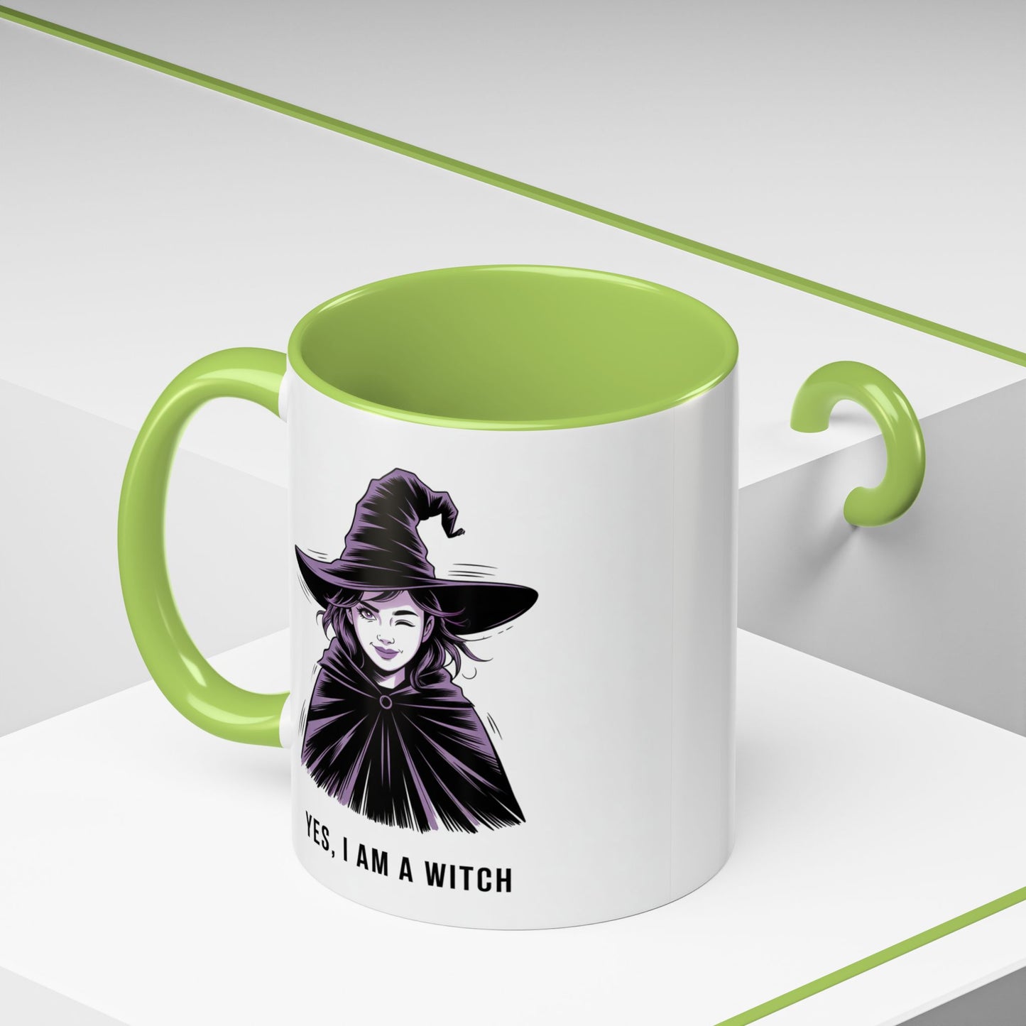 Witch Coffee Mug - "Yes, I Am a Witch" Accent Mug (11/15 oz)