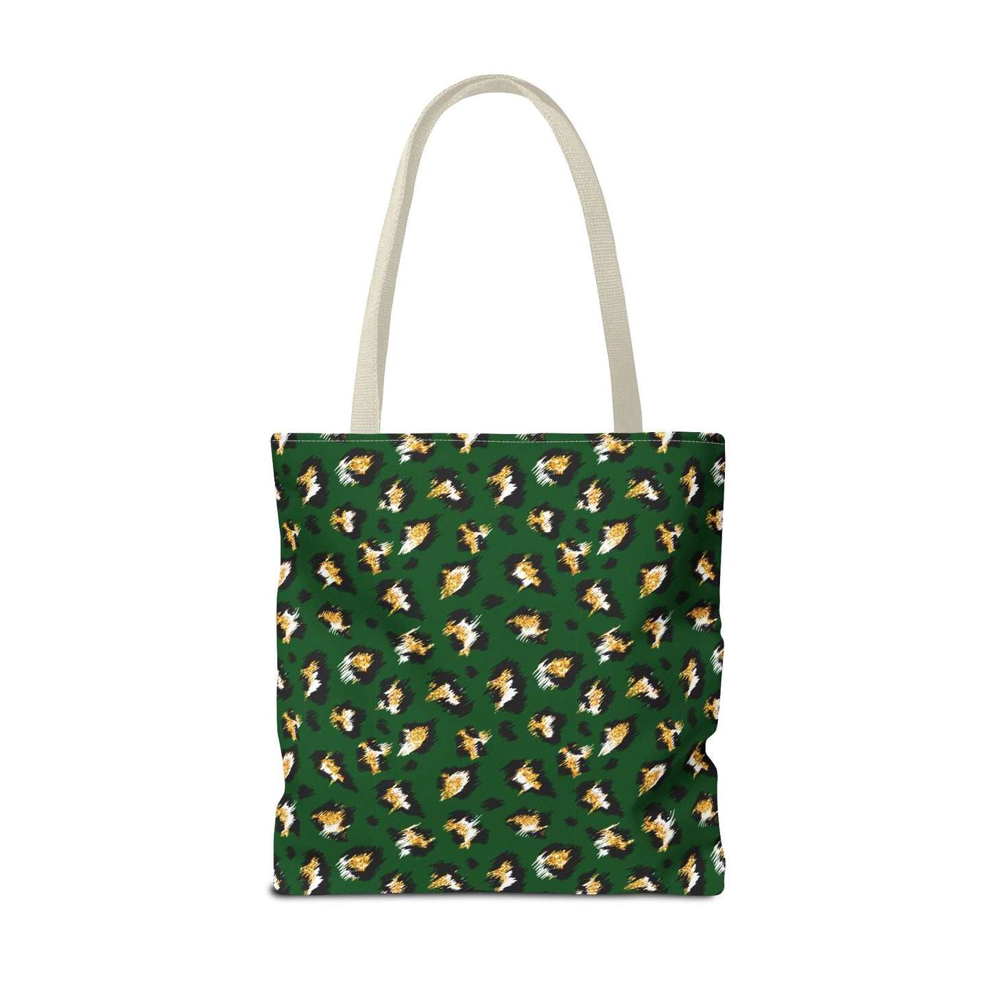Green Leopard Print Tote Bag – Patterned All-Over-Print Shopper