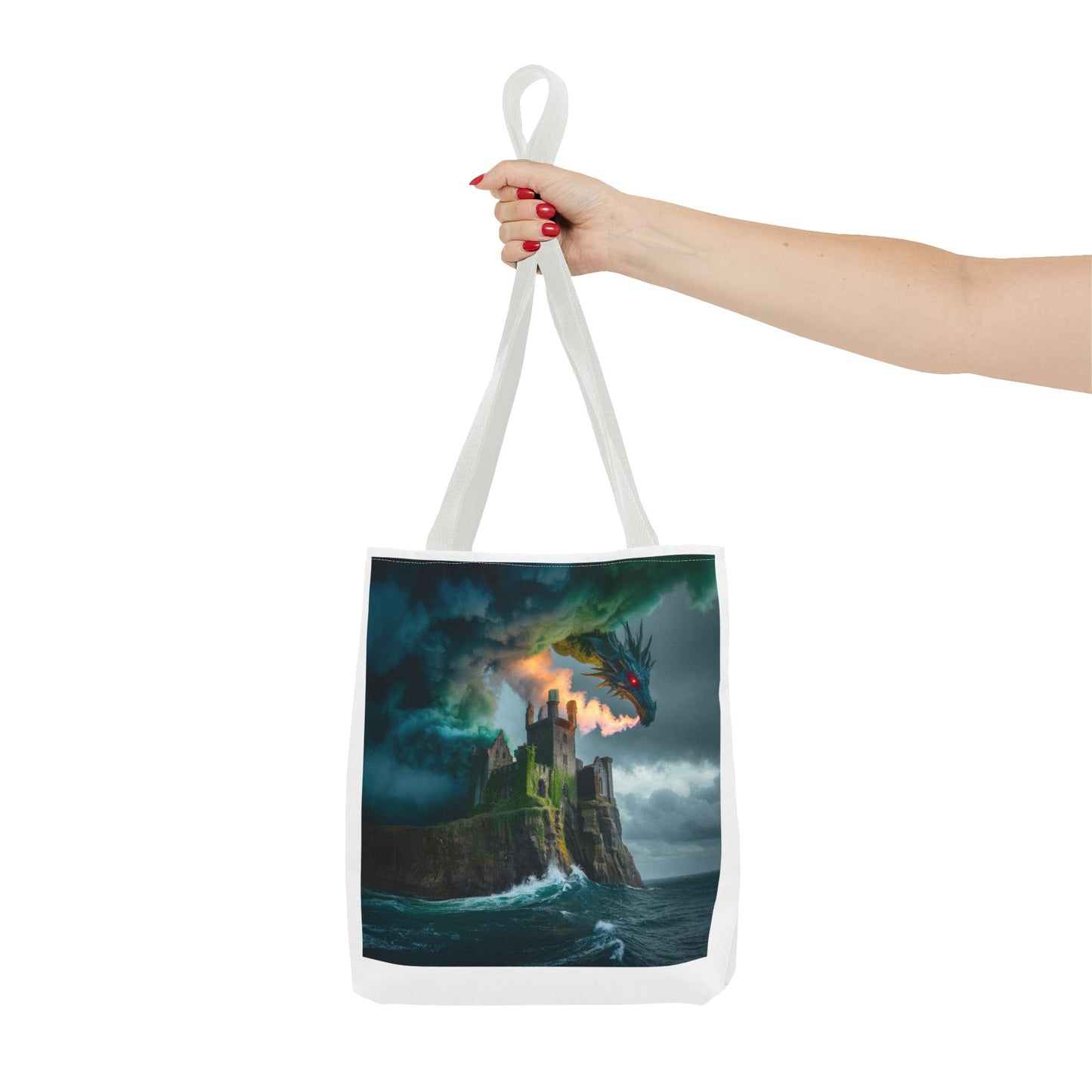 Fantasy Dragon Tote Bag - Magical Castle Design, Eco-Friendly Shopping Bag, Gift for Fantasy Lovers, Unique Beach Tote, Book Bag, [...]