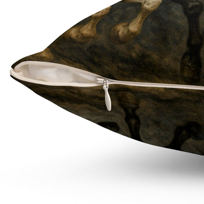 Four Horsemen Throw Pillow — Gothic Apocalypse Art Decorative Cushion