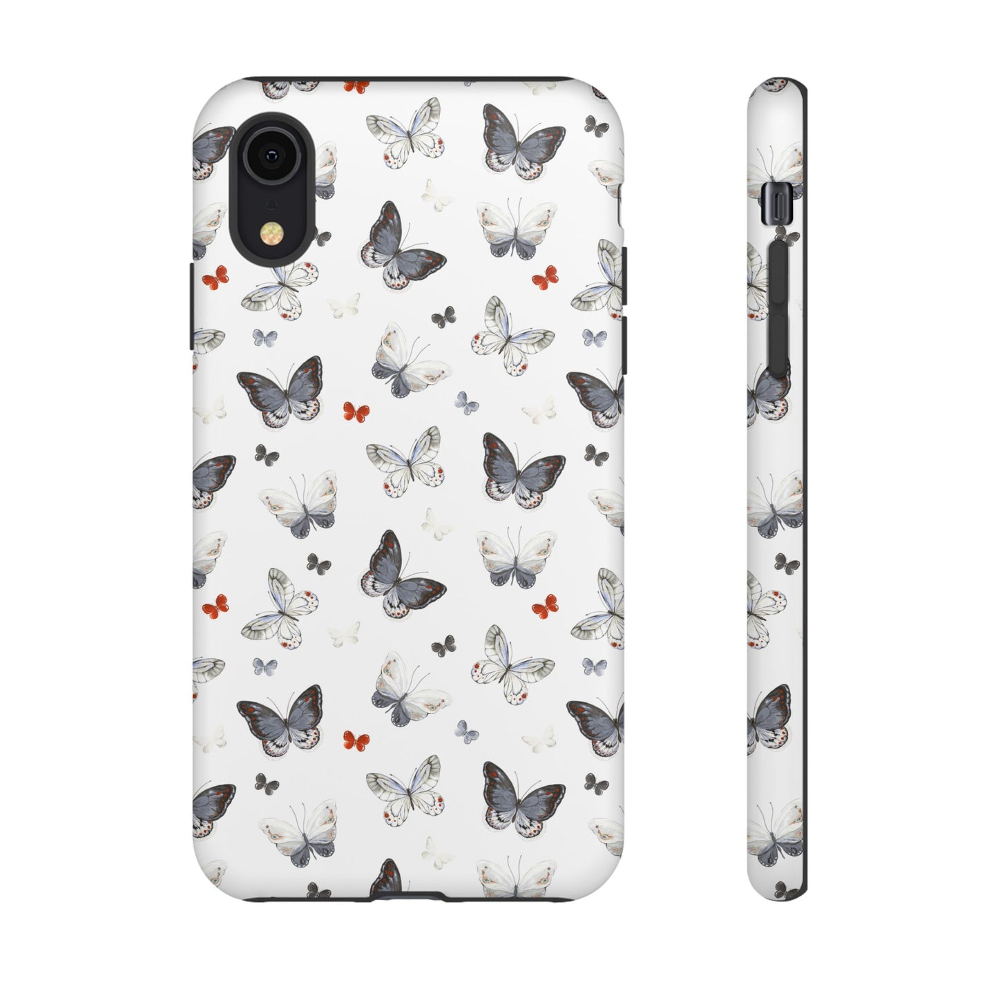 iPhone Butterfly Pattern Tough Phone Case — Protective Floral-Inspired iPhone Case