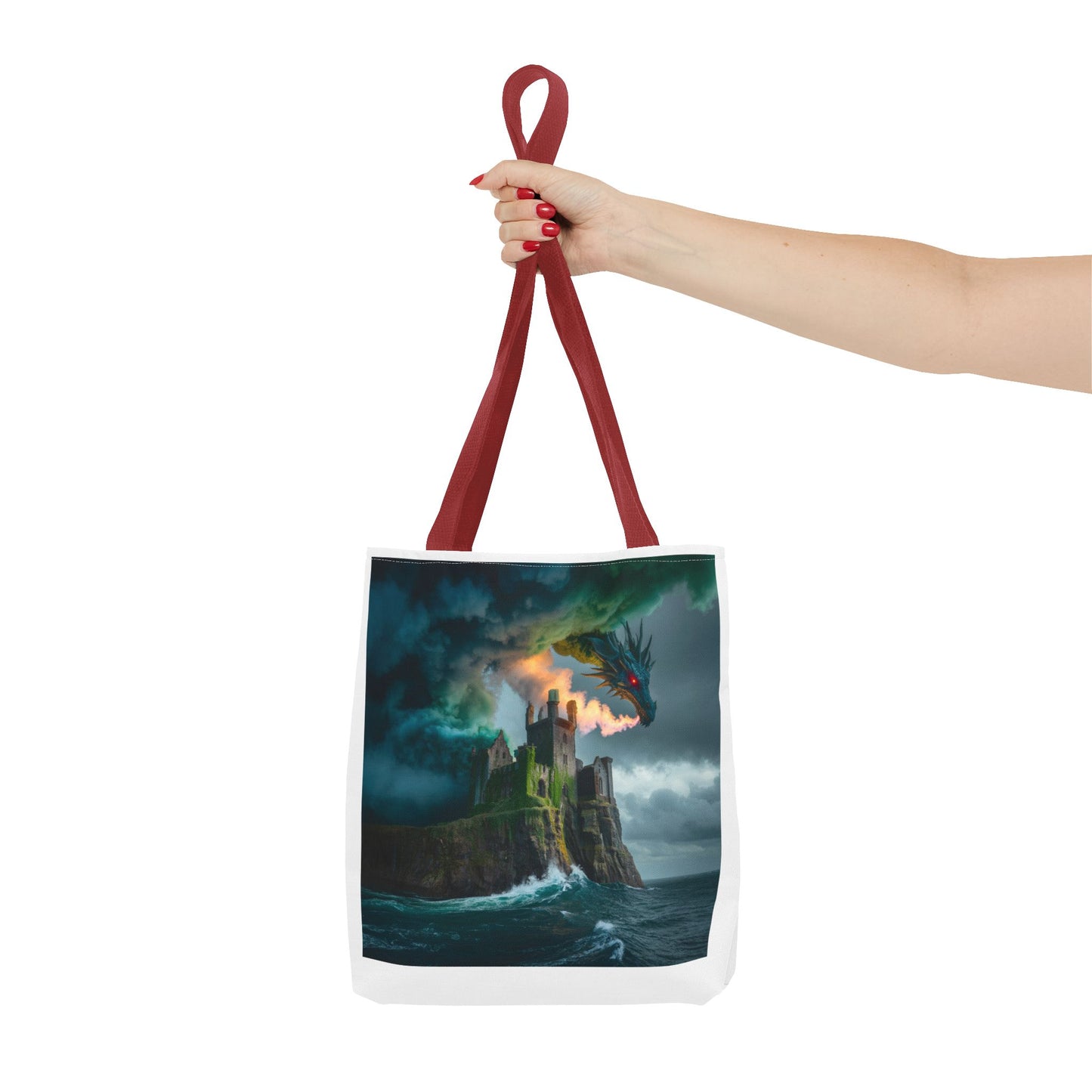 Fantasy Dragon Tote Bag - Magical Castle Design, Eco-Friendly Shopping Bag, Gift for Fantasy Lovers, Unique Beach Tote, Book Bag, [...]