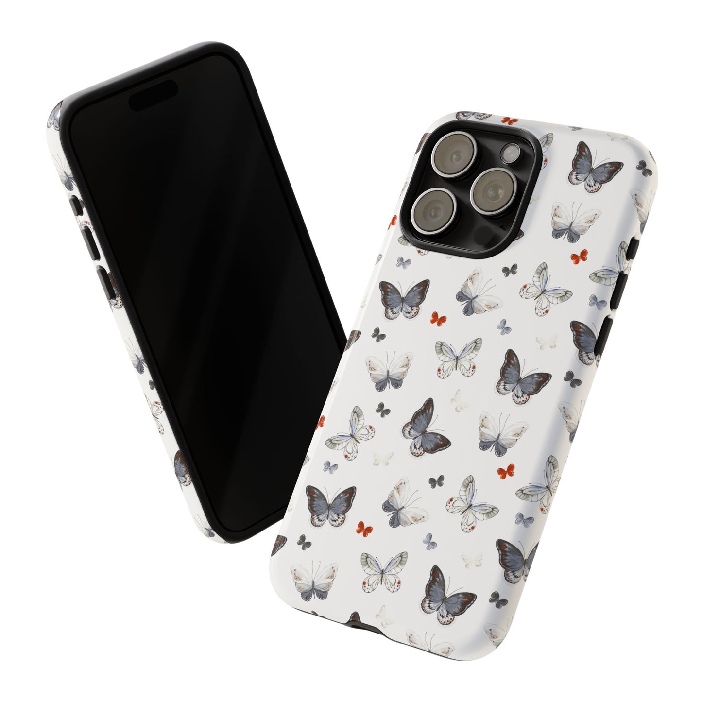 iPhone Butterfly Pattern Tough Phone Case — Protective Floral-Inspired iPhone Case