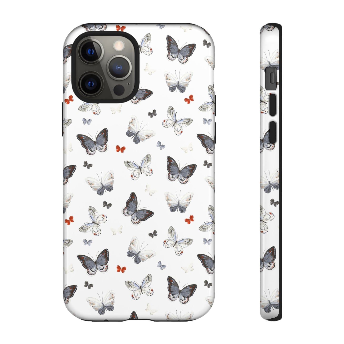 iPhone Butterfly Pattern Tough Phone Case — Protective Floral-Inspired iPhone Case