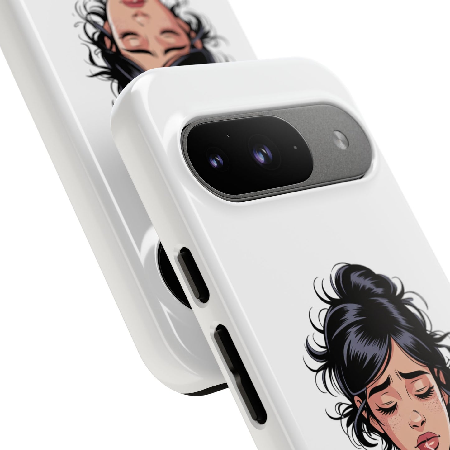 Google-Handyhülle – „Erstmal Kaffee, bitte“: Niedliches Design für eine verschlafene Frau am Morgen