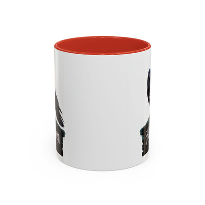 Halloween Raven Coffee Mug, Black Accent Mug, Spooky Drinkware, Unique Gift for Fall, Coffee Lover's Halloween Décor
