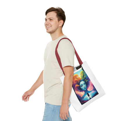 Dreamscape Portrait Tote Bag — Surreal Forest Girl Art
