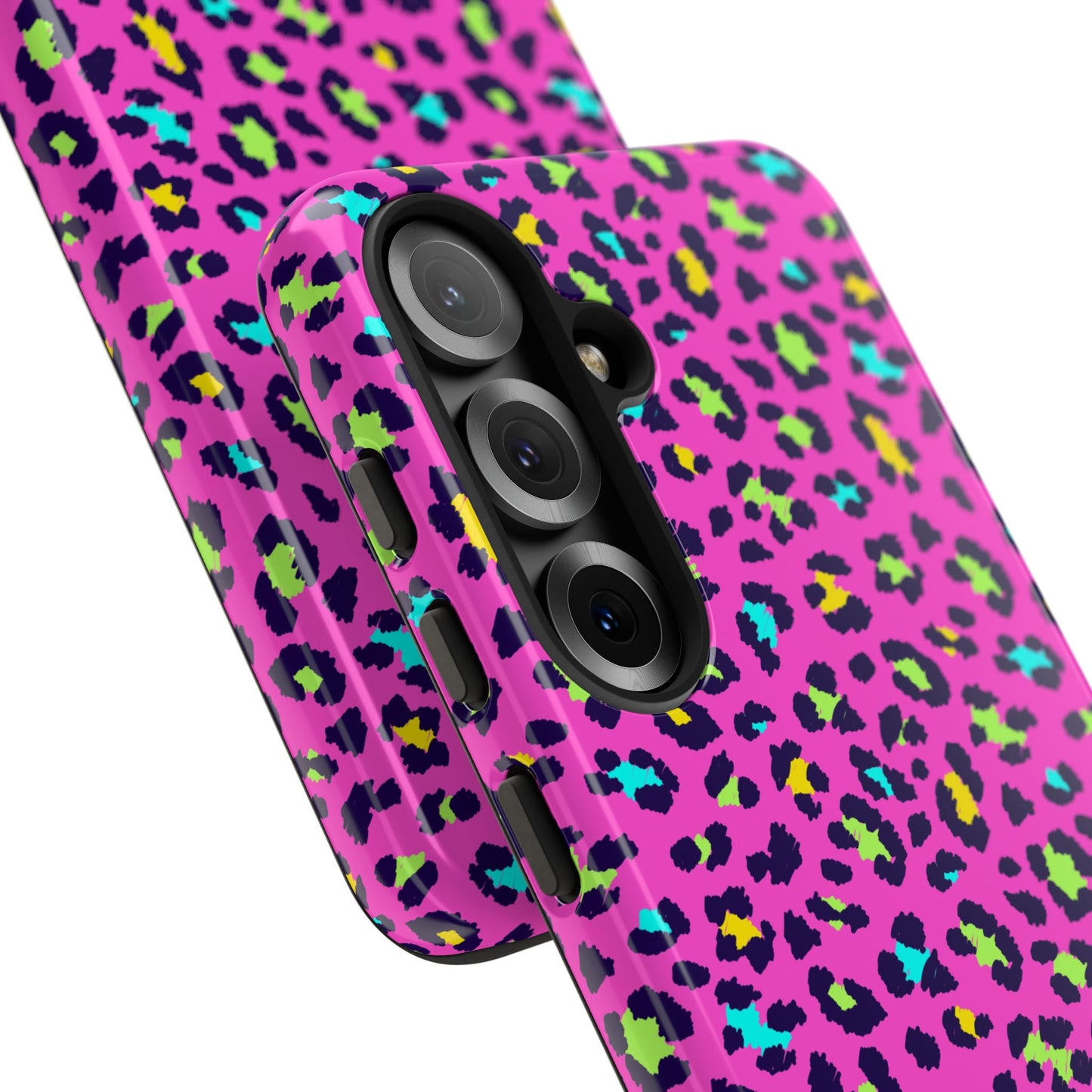 Samsung Handyhülle – Robuste Schutzhülle in leuchtendem Pink mit Leopardenmuster