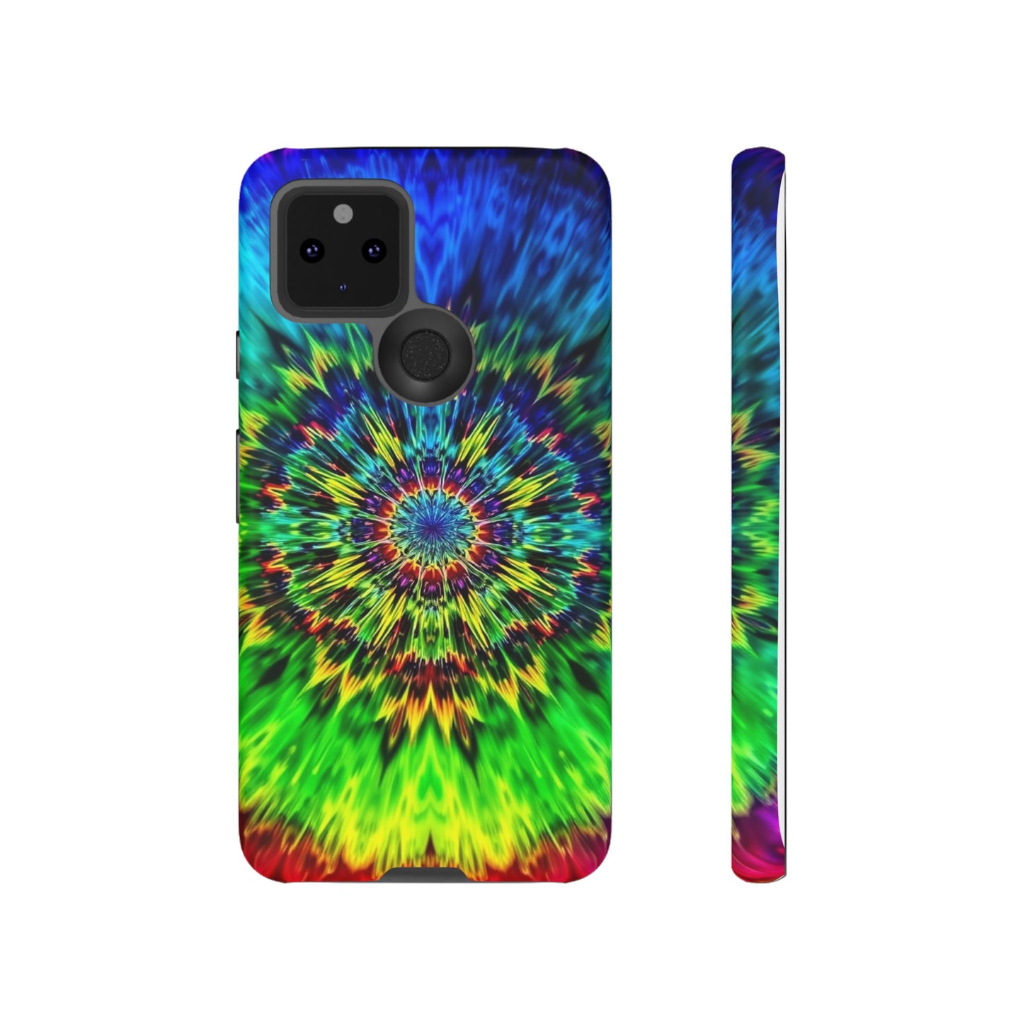 Funda para teléfono Google Psychedelic Tie-Dye Mandala: protección resistente y vibrante
