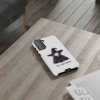 Funda para Samsung — «Sí, soy una bruja» con ilustración de bruja