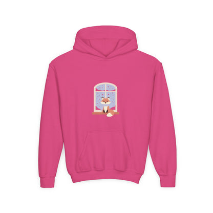 Kids Fox Hoodie - Cozy Winter Window Design