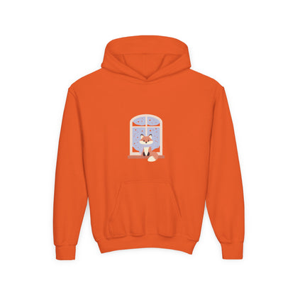 Kids Fox Hoodie - Cozy Winter Window Design