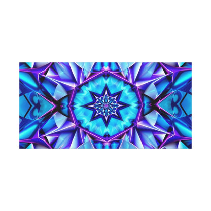 Blue Kaleidoscope Matte Canvas Wall Art – Stretched 1.25"