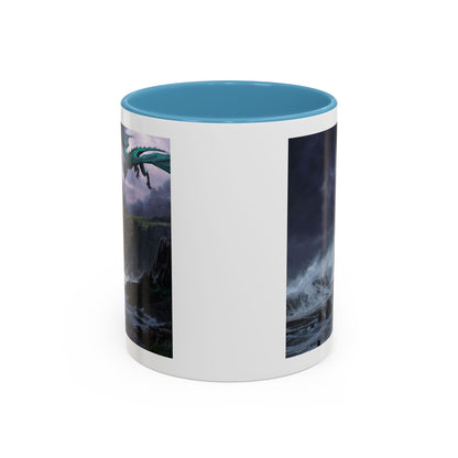 Fantasy Dragon Accent Coffee Mug | Perfect Gift for Coffee Lovers, Fantasy Fans, Home Decor, Birthday, and Collectibles