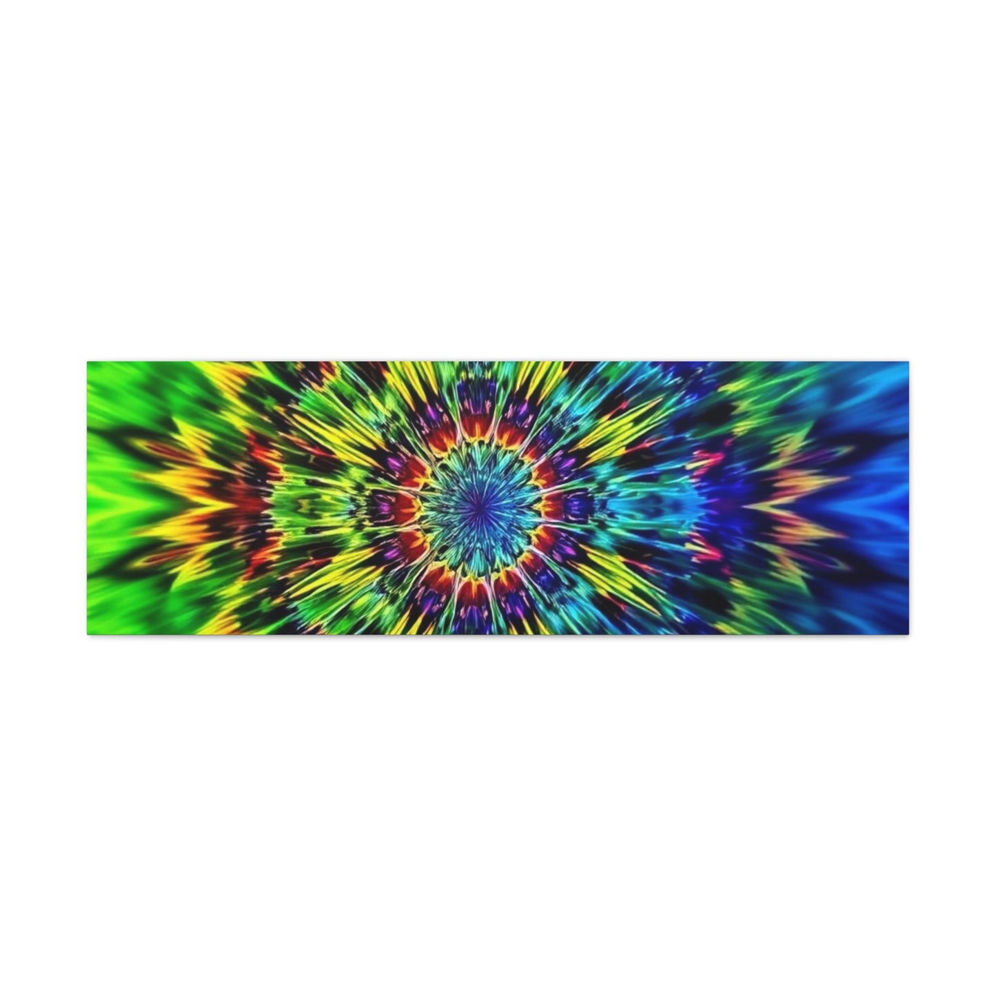 Psychedelic Kaleidoscope Matte Canvas Wall Art — Vibrant Mandala Stretched Canvas