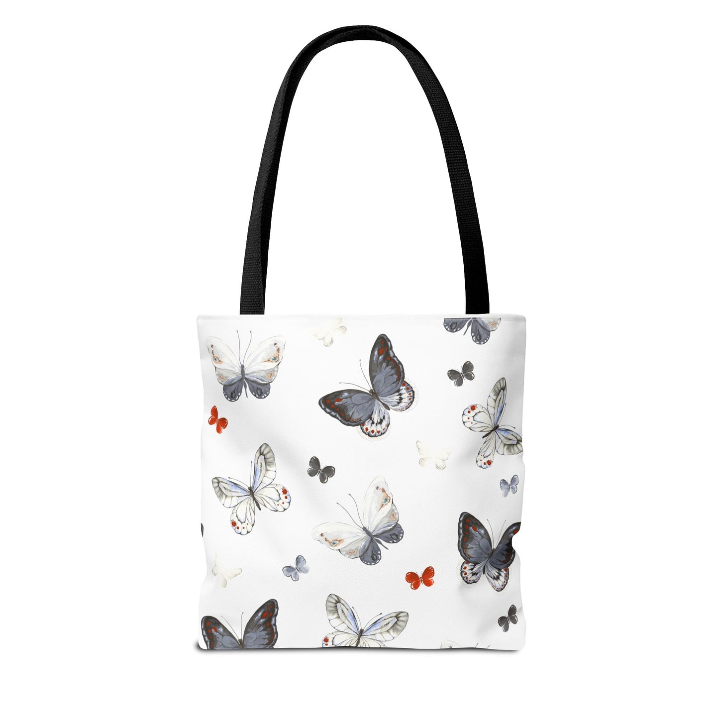 Butterfly Pattern Tote Bag — Floral Butterfly All-Over Print Tote