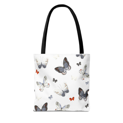 Butterfly Pattern Tote Bag — Floral Butterfly All-Over Print Tote