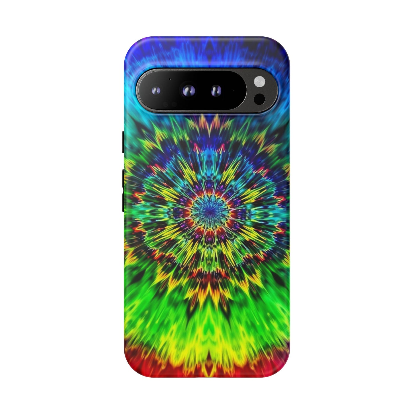 Funda para teléfono Google Psychedelic Tie-Dye Mandala: protección resistente y vibrante