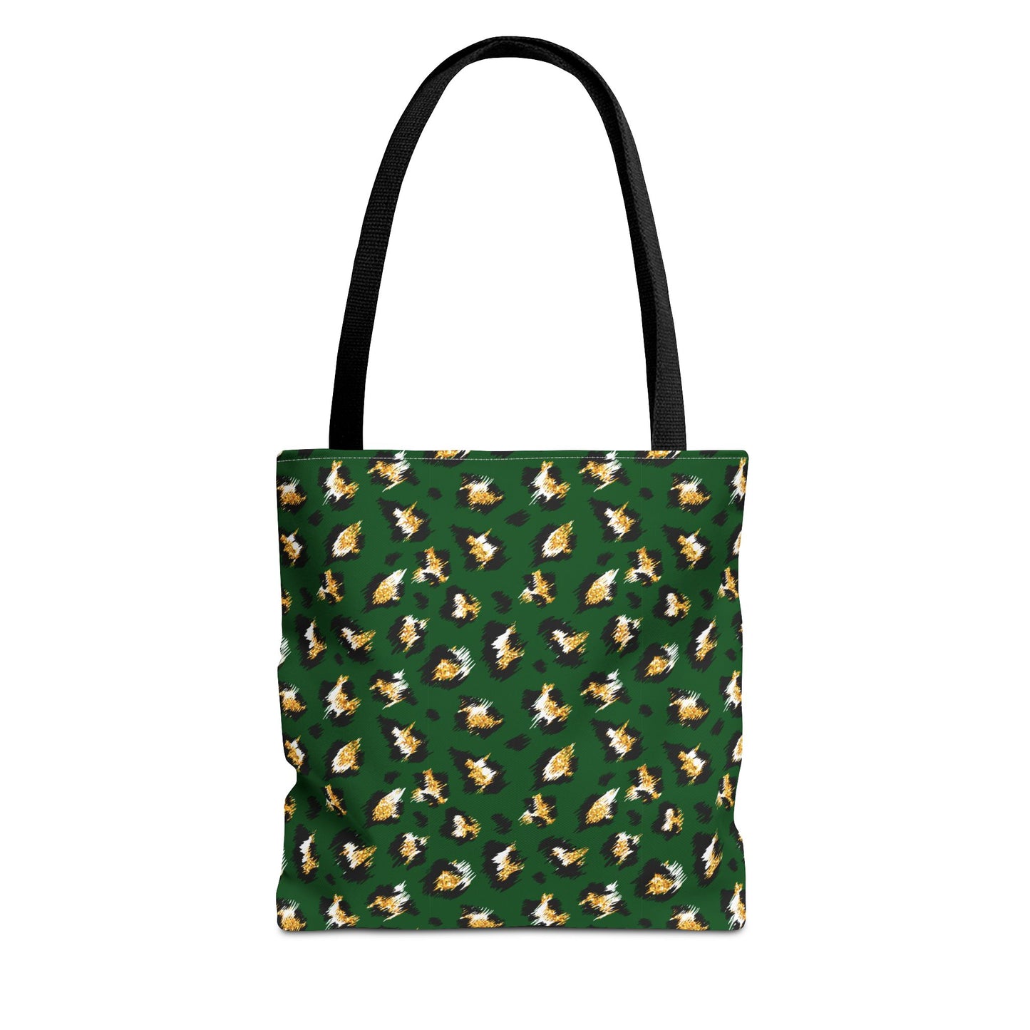 Green Leopard Print Tote Bag – Patterned All-Over-Print Shopper