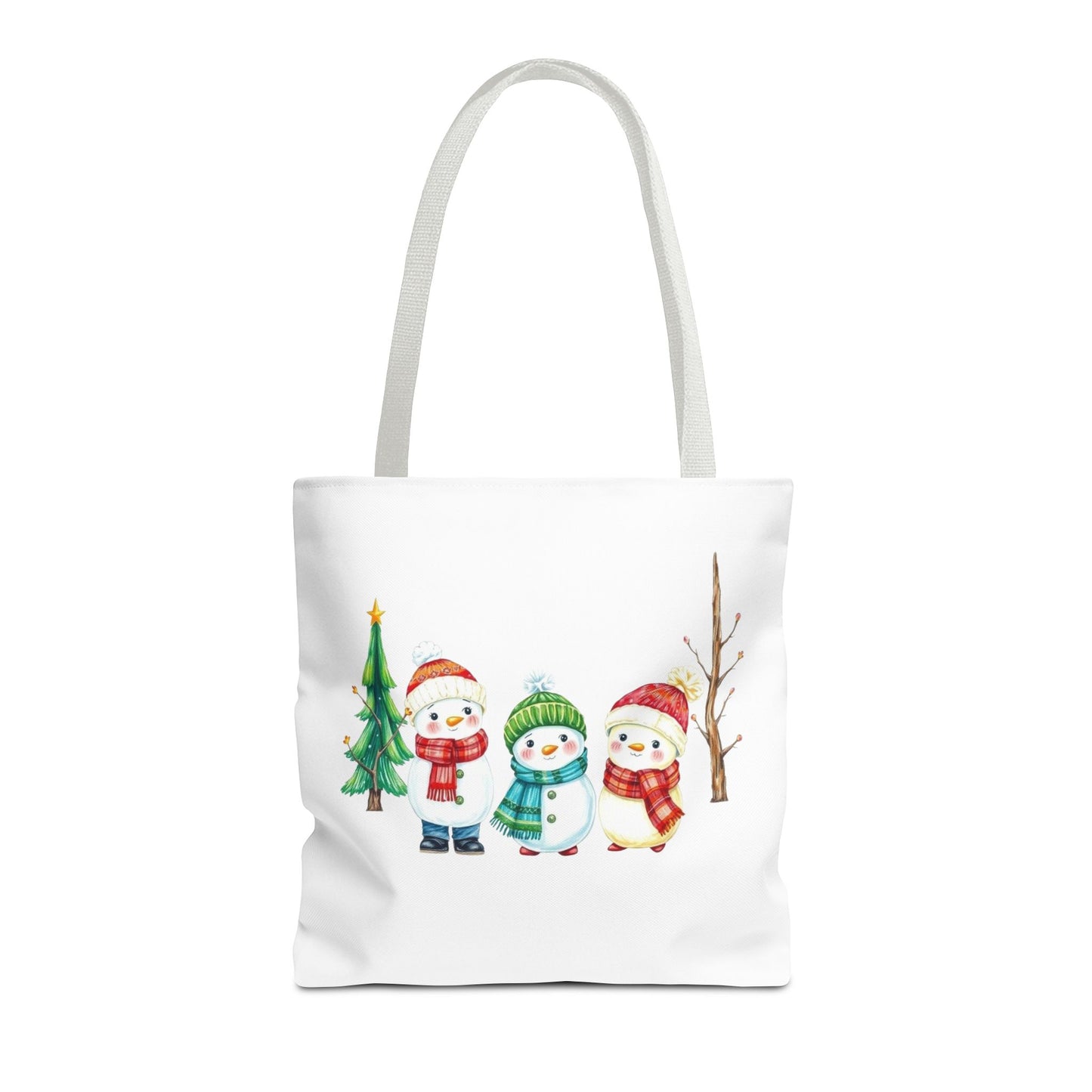 Christmas Snowman Tote Bag — Cute Holiday Winter Market Tote