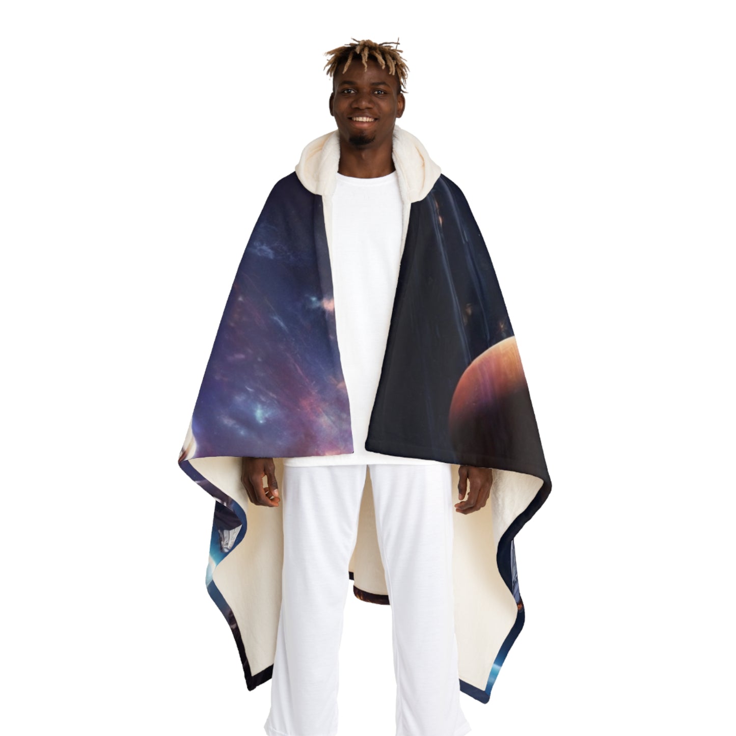 Hooded Sherpa Fleece Blanket