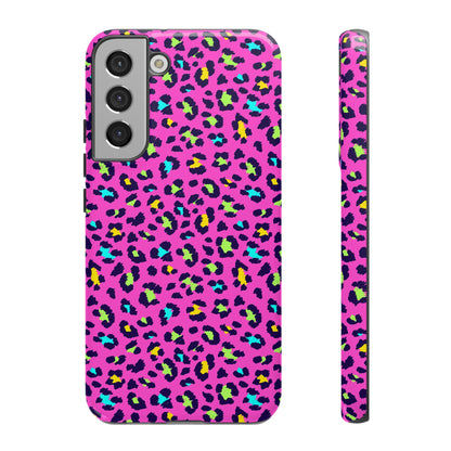 Samsung Handyhülle – Robuste Schutzhülle in leuchtendem Pink mit Leopardenmuster