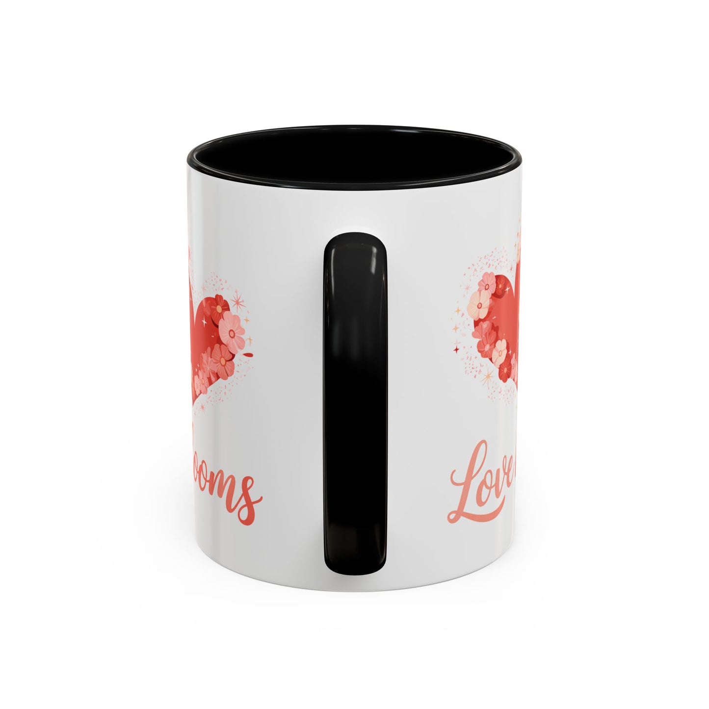 Love Blooms Accent Coffee Mug — Floral Heart 11/15oz