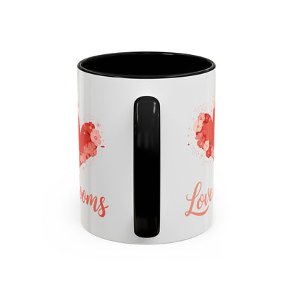 Love Blooms Accent Coffee Mug — Floral Heart 11/15oz
