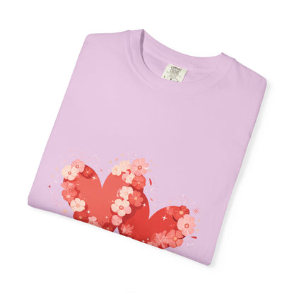 Love Blooms T-Shirt — Floral Heart Graphic Tee for Valentine’s Day