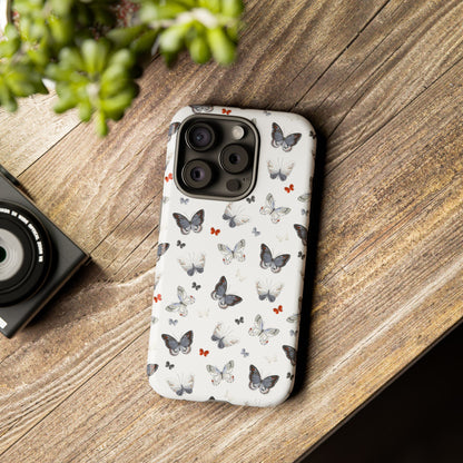 iPhone Butterfly Pattern Tough Phone Case — Protective Floral-Inspired iPhone Case