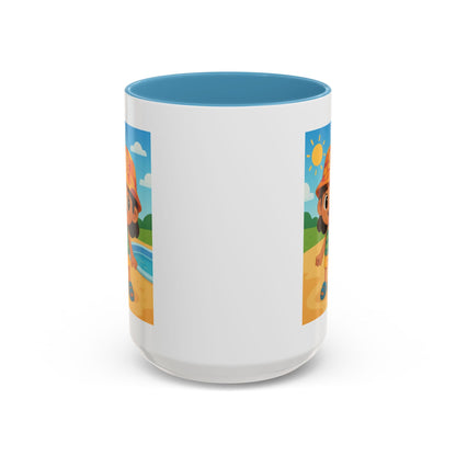 Good Vibes Beach Kid Mug — Accent Coffee Mug (11/15oz)