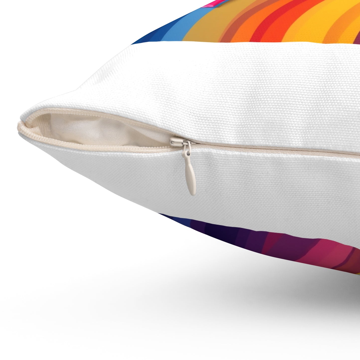 Colorful Heart Pattern Pillow – Vibrant Rainbow Love Decorative Cushion