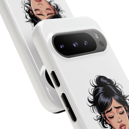 Google-Handyhülle – „Erstmal Kaffee, bitte“: Niedliches Design für eine verschlafene Frau am Morgen