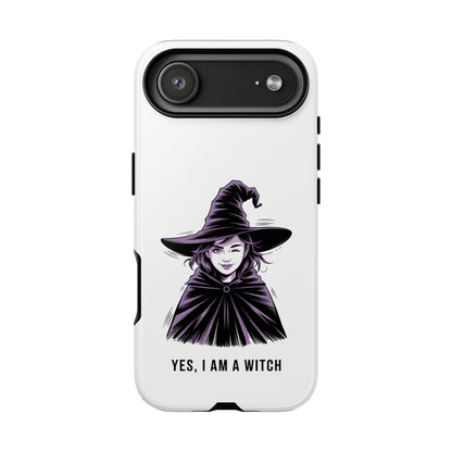 iPhone Yes, I Am a Witch Phone Case — Gothic Witch Illustration Protective Cover