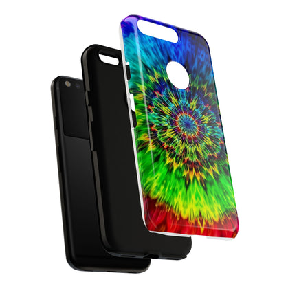 Funda para teléfono Google Psychedelic Tie-Dye Mandala: protección resistente y vibrante