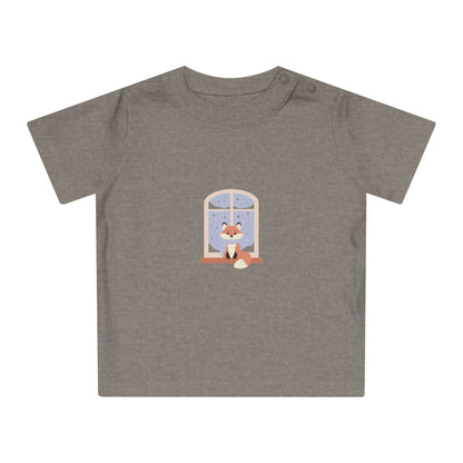 Baby T-Shirt — Cozy Fox at Night Graphic Tee