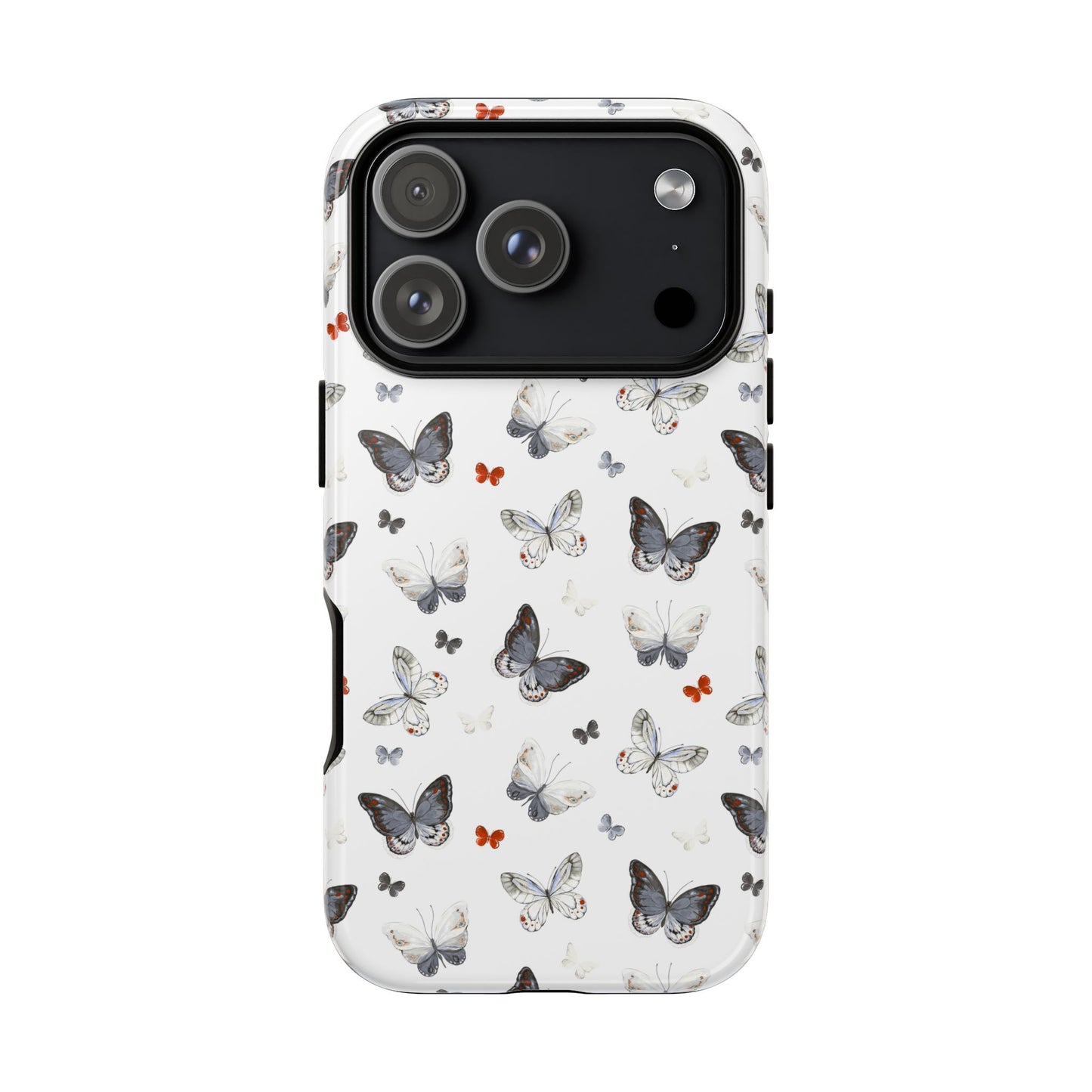 iPhone Butterfly Pattern Tough Phone Case — Protective Floral-Inspired iPhone Case