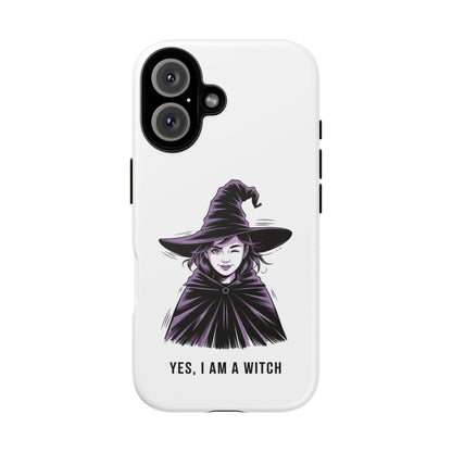 iPhone Yes, I Am a Witch Phone Case — Gothic Witch Illustration Protective Cover